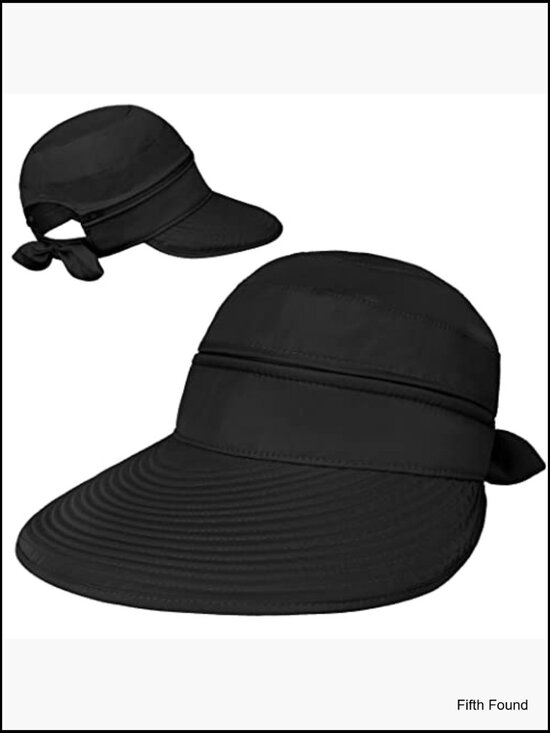 Convertible Sun Hat Visor UPF 50+ Wide Brim Ponytail Hole Outdoor Travel main image 7
